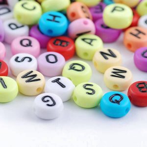 Acrylic Alphabet Beads