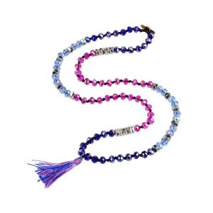 Colorful Crystal Bead Handmade Necklace with Tassel