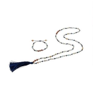 Exotic Mala Necklace Bracelet Set