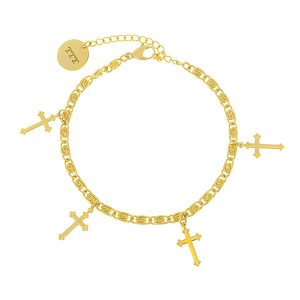 Stainless Steel Cross Bracelet