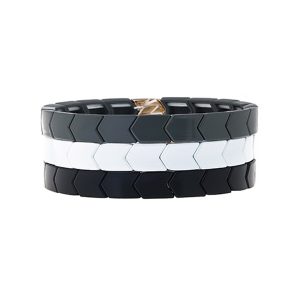 Aristocratic Black Golden Enamel Bracelet