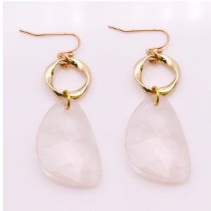 Rose Quartz Drop Earrings