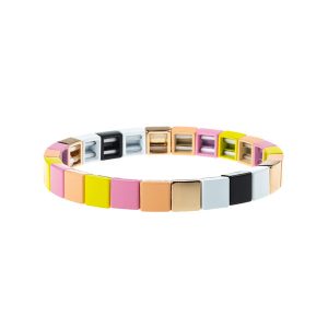 Fresh Pink Enamel Bracelet