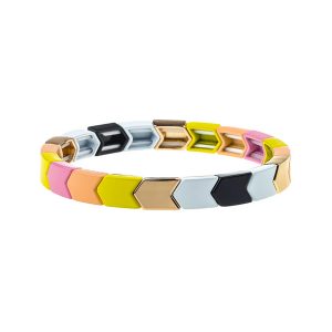 Fresh Pink Enamel Bracelet