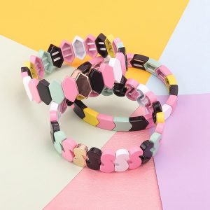 Fresh Pink Enamel Bracelet