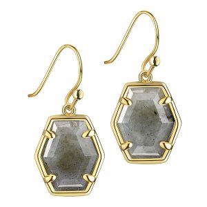 Gold Labradorite Drop Earrings