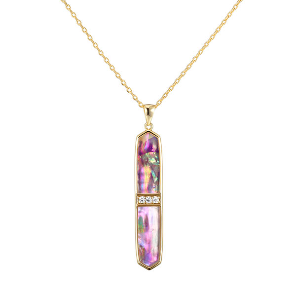 Gold Amethyst Pendant Necklace