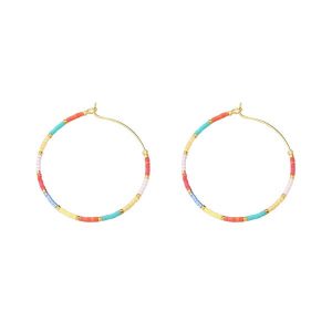 Hyperallergic Bohemaim Candy Color Hoop Earrings