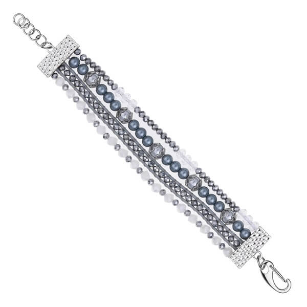 Luxury Metalic Shell Bead Layered Bracelet-1