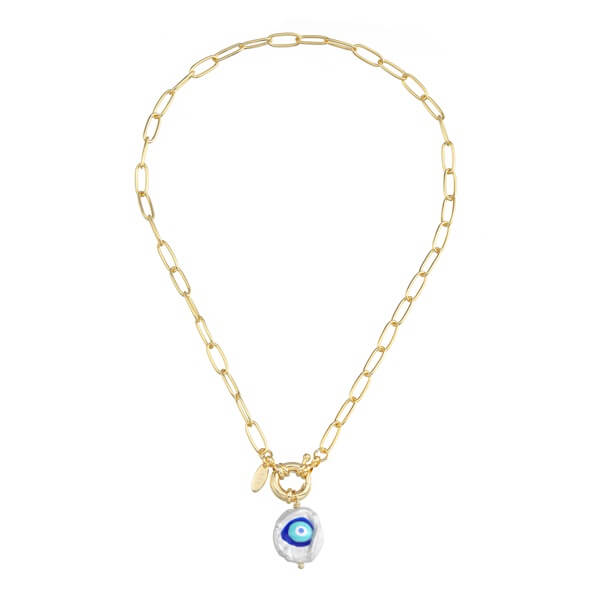 Waterproof Lucky Evil Eye Drip Oil Necklace