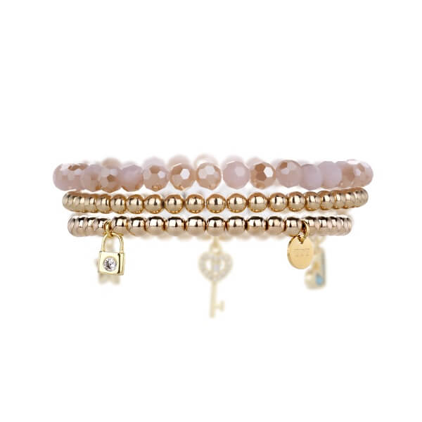Ball Chain MAMA Stacking Bracelet Set