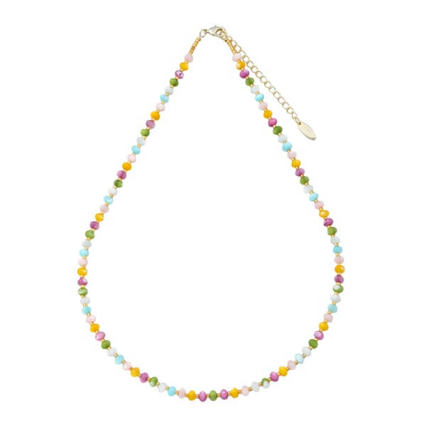 Stackable Rainbow Beaded Choker Necklace