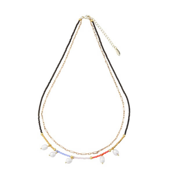 Double-Layer Collarbone Choker Chain Necklace