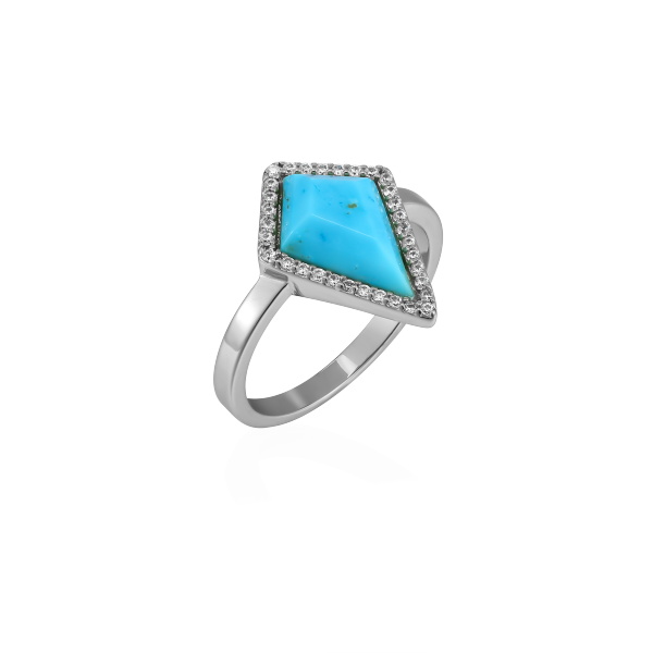 Natural Stone Blue Turquoise Rings