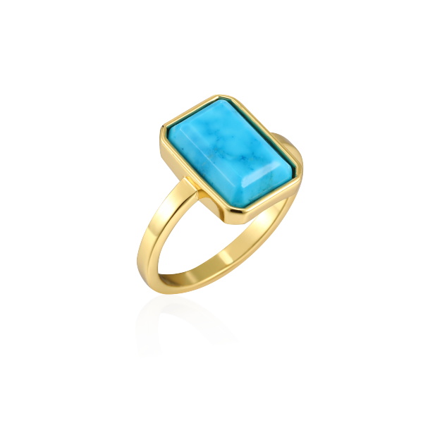 Simple Design Blue turquoise rings