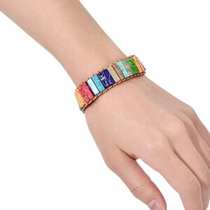 ttt jewel hand made Chakra Bracelet Leather Wrap Bohemian Friendship Jewelry